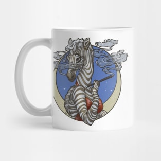 Elegant Art Nouveau Zebra Woman Lady Mug